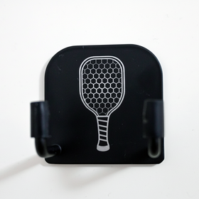 Black case with a white paddle design on a white background