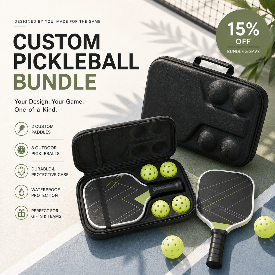 Custom pickleball paddle gift set with a waterproof bag
